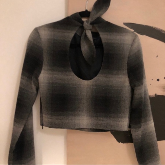 Zimmermann Plaid Wool Crop Top 🖤 - Picture 2 of 8